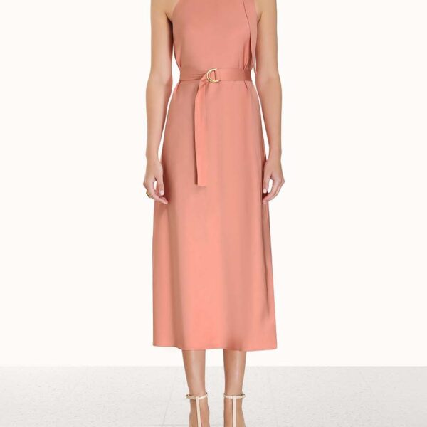 Zimmermann Neck Tie Halter Bias Dress